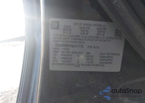 2011 Buick Enclave 1Xl z USA, uszkodzony, nr VIN 5GAKRBED1BJ411170